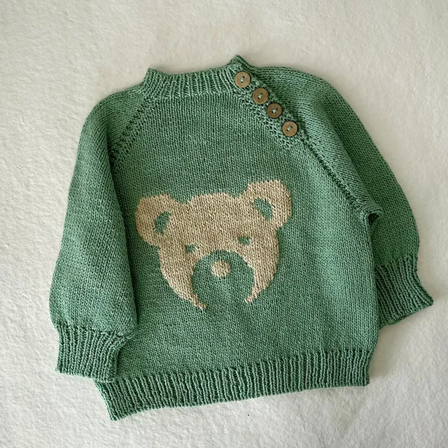 Pascuali Bora schema maglia pullover neonato raglan