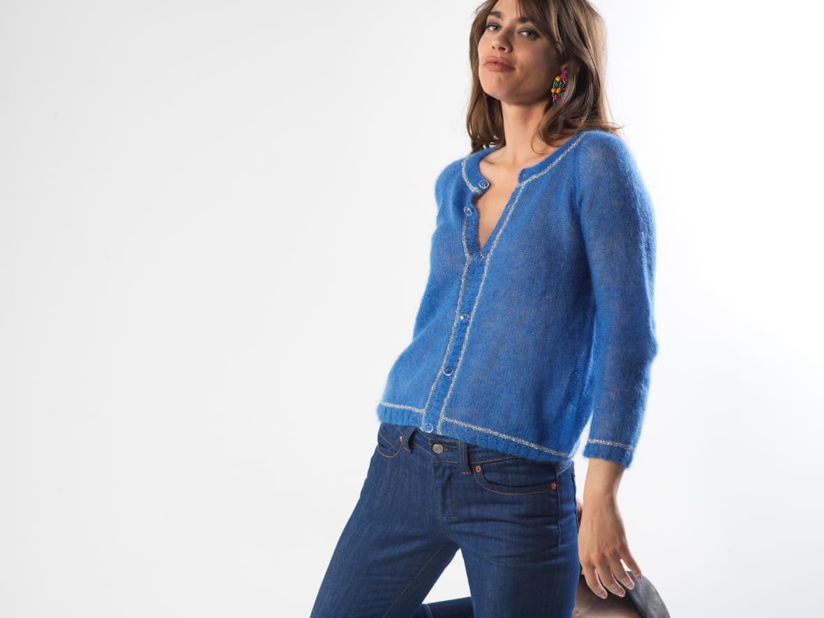 Annyblatt Cassiopée cardigan kit maglia mohair taglia M