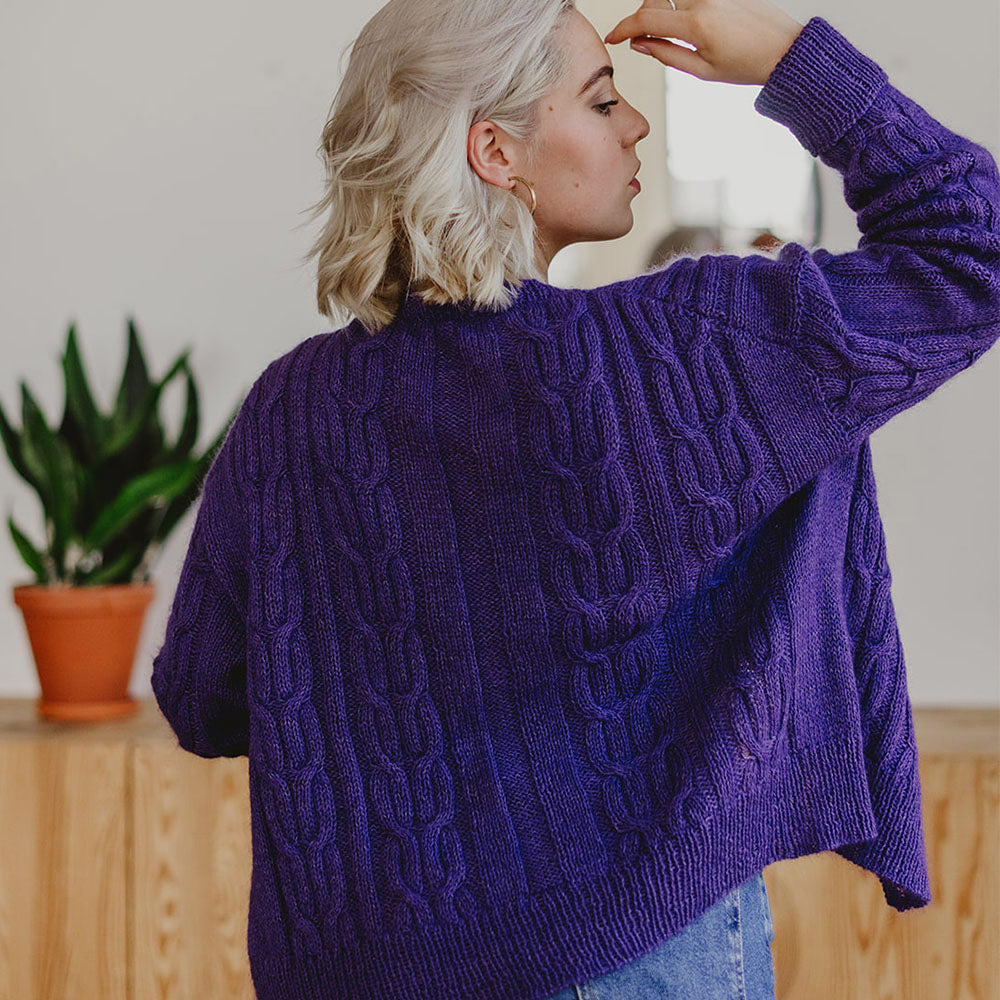 Pascuali Yolda Cardigan schema maglia PDF trecce oversize