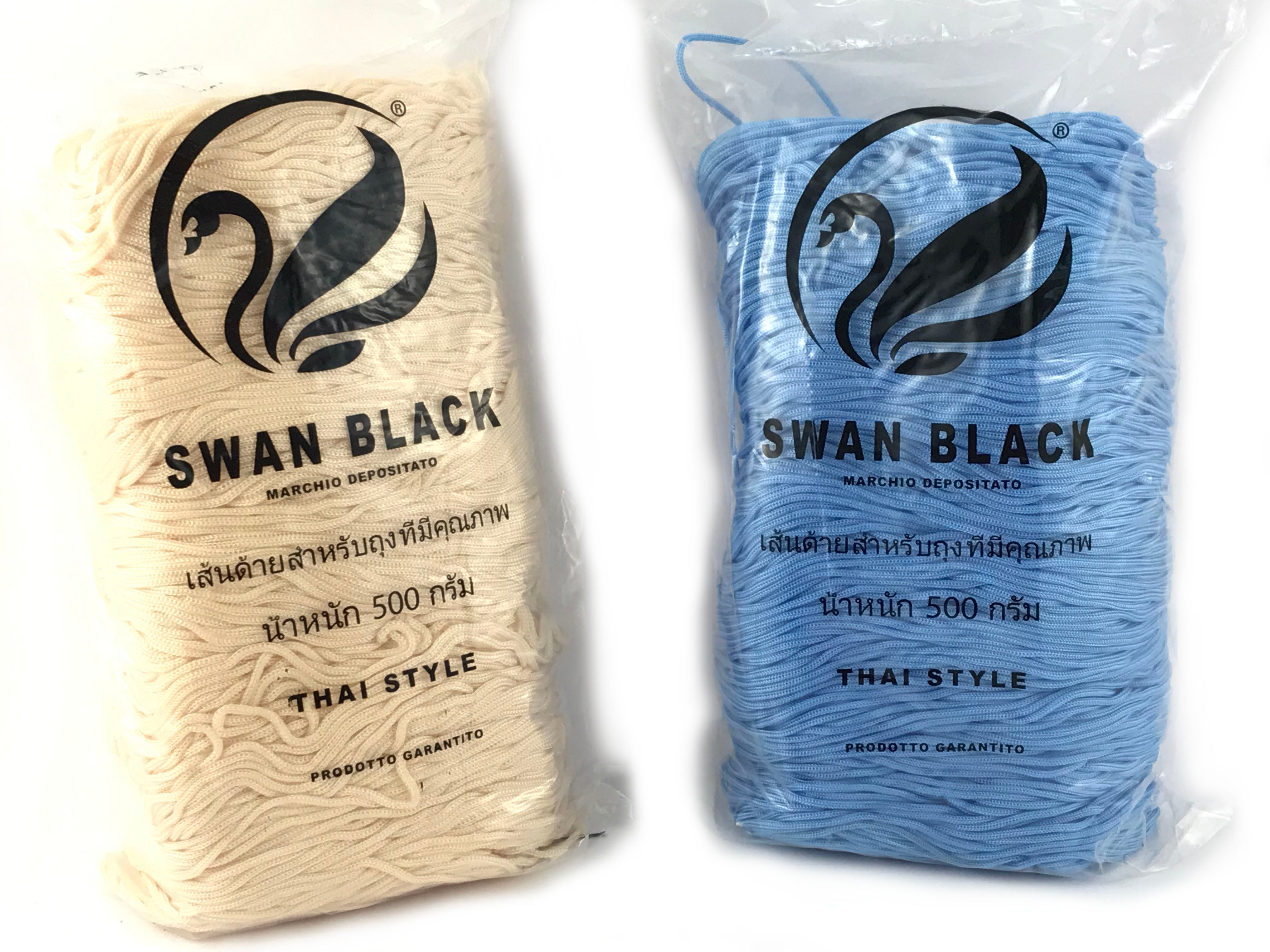 Il Filo di Arianna Thai Swan Black cordino 500g 2mm