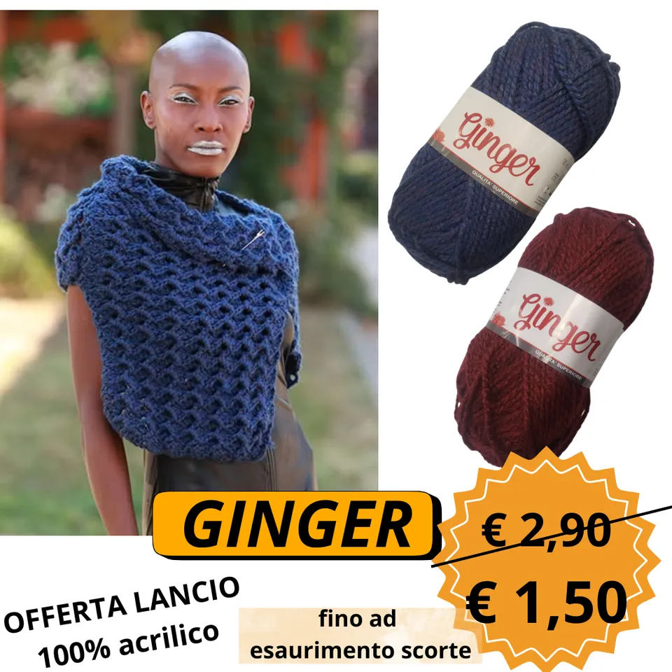 Il Filo di Arianna Ginger filato acrilico 100 g ginger amaranto