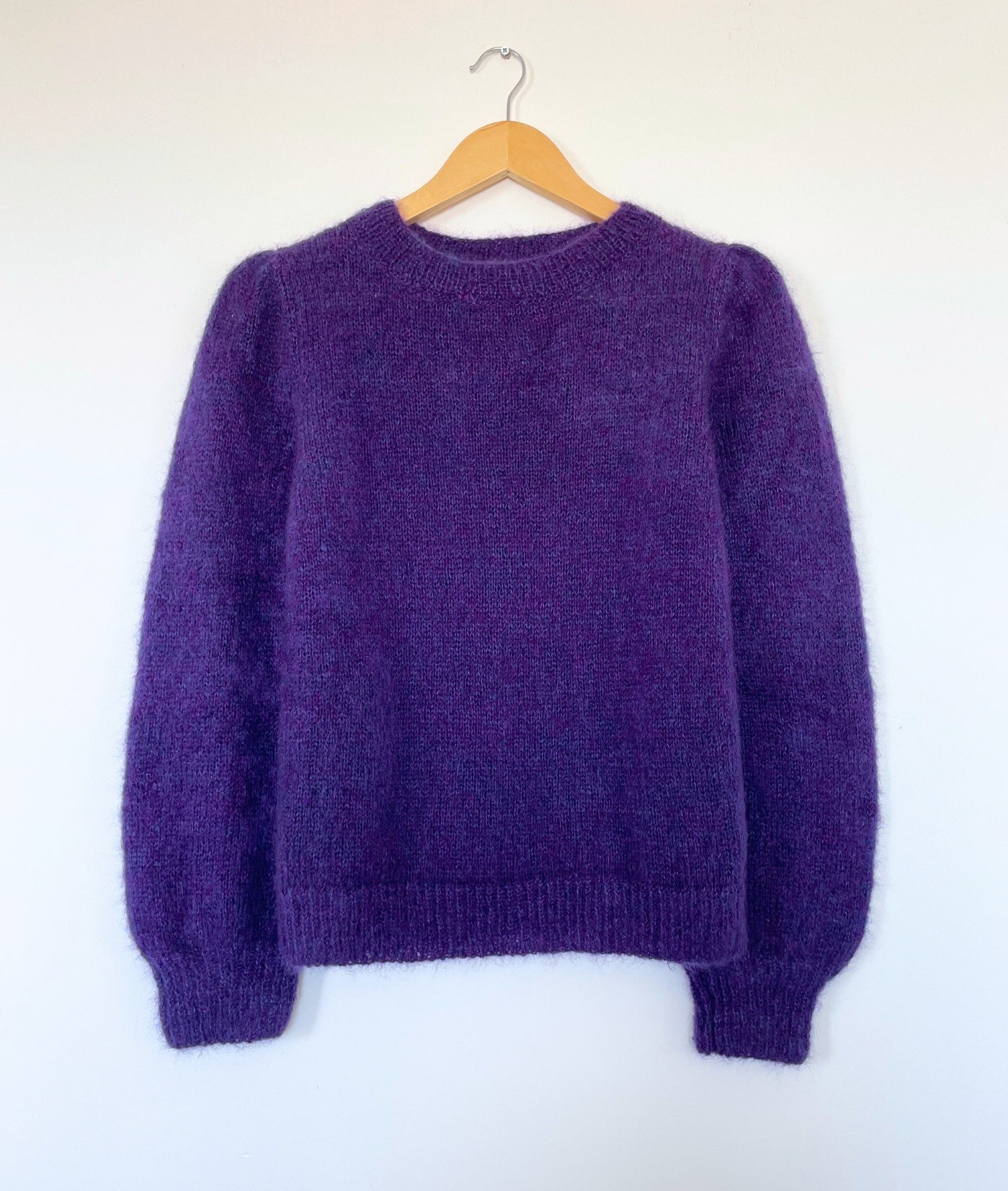 Annyblatt Saphir kit maglia mohair prugna taglia M