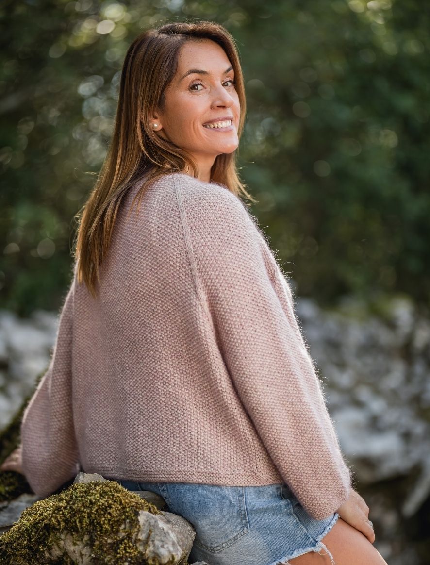 Rosarios4 325 Kimono modello maglia donna