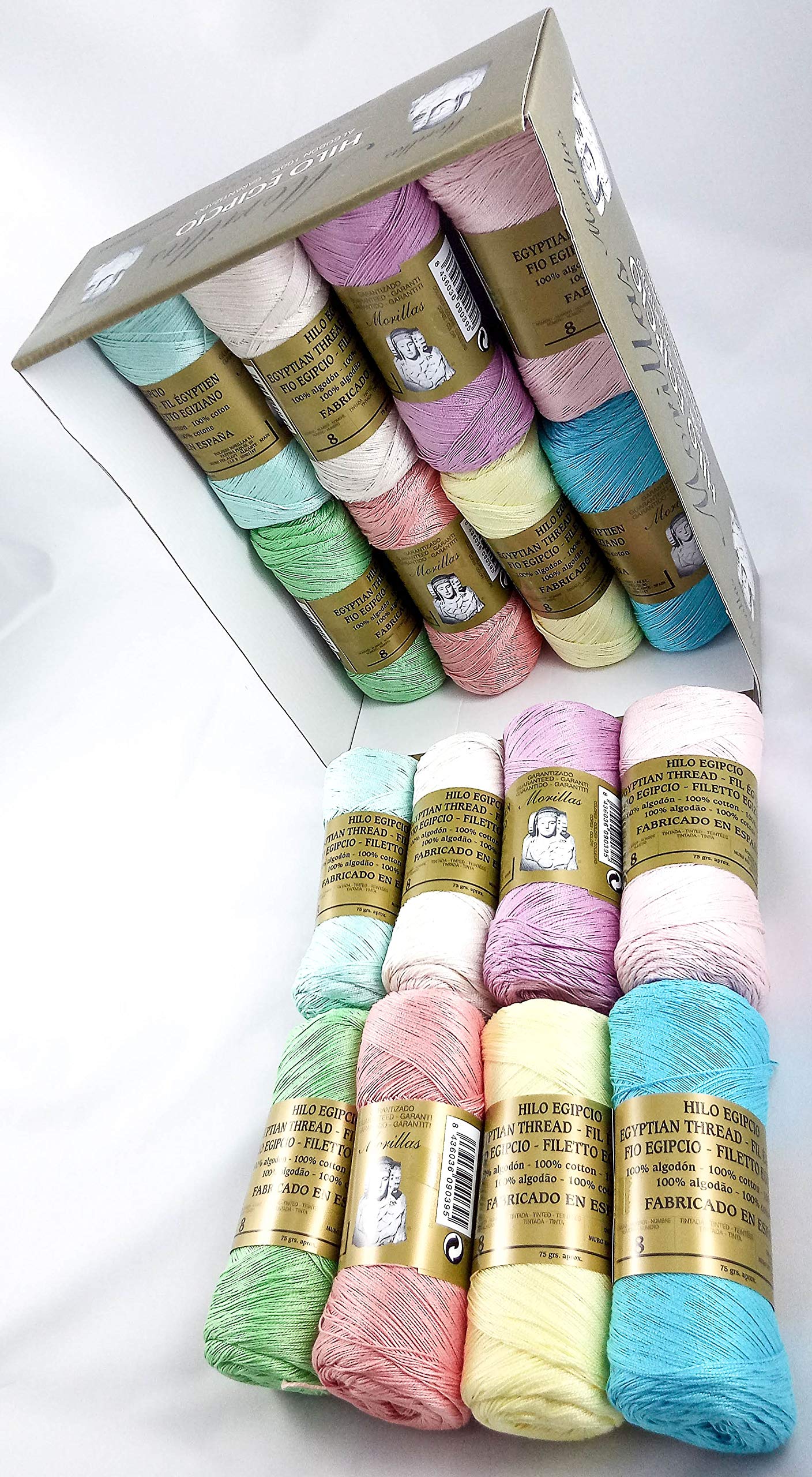 Morillas Zepelines Ne 8/2 cotone perlato 16x75g colori chiari