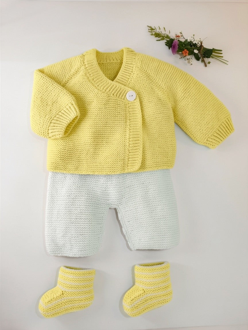 Anny Blatt Baby Myrte kit golfino merino mimosa taglia 1