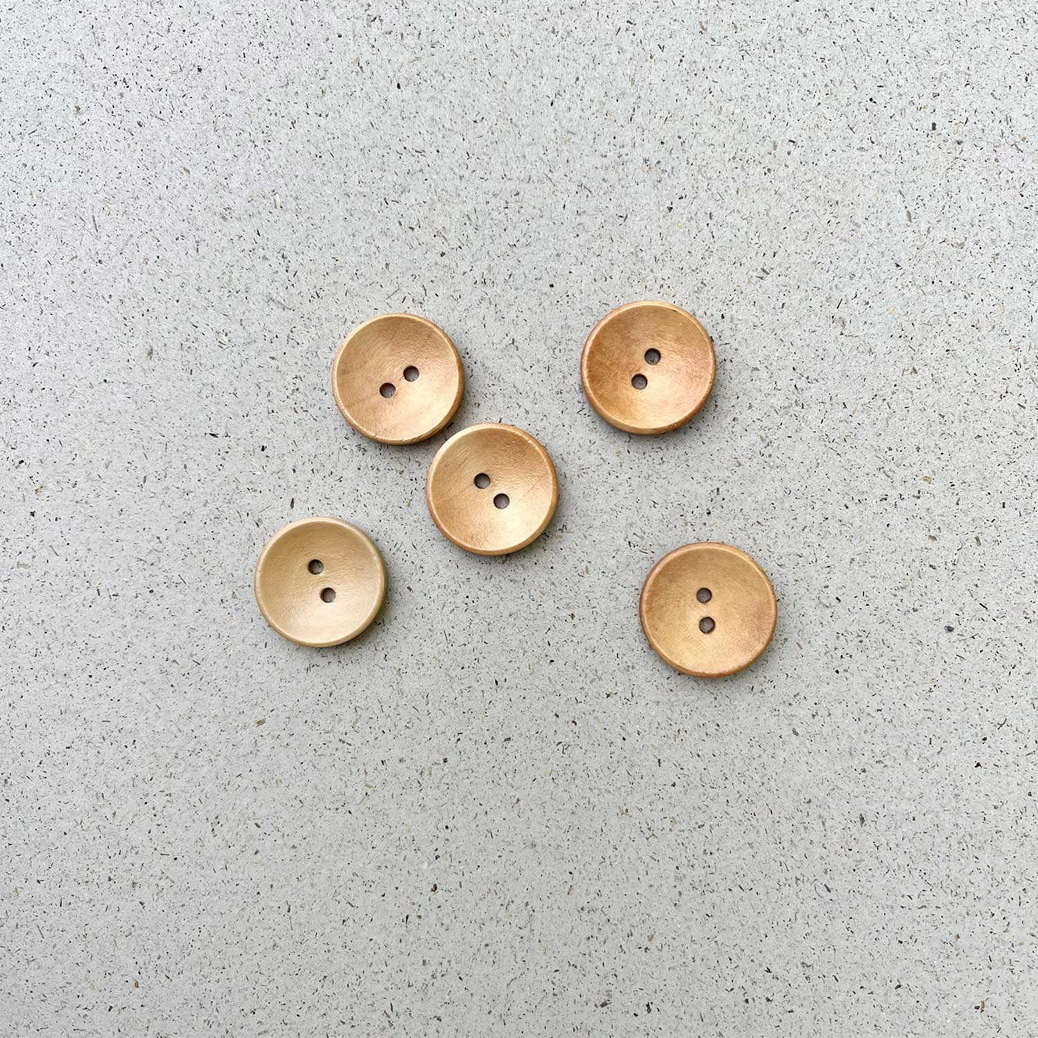 Pascuali bottoni in legno set 5 pezzi tondi lucidi