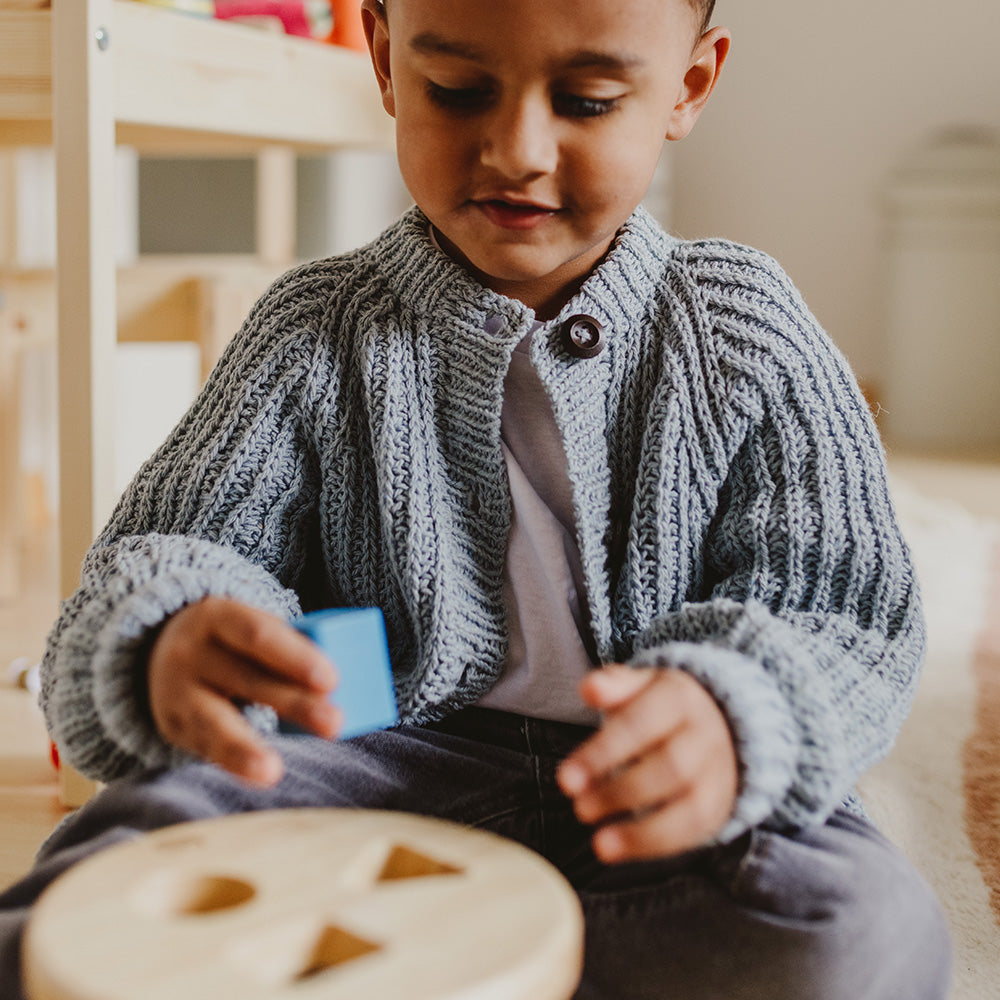 Pascuali Tonjo cardigan bambino schema maglia 2-6 anni