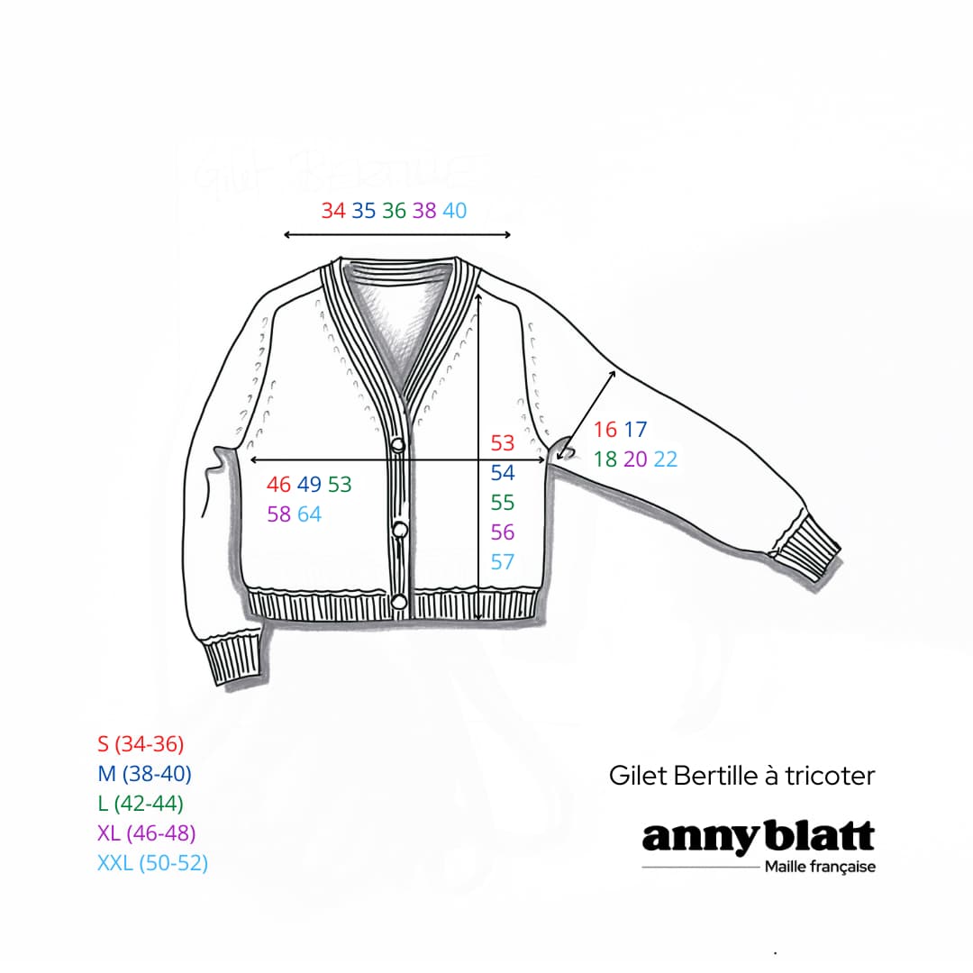 Anny Blatt Bertille kit maglia gilet angora scollo V