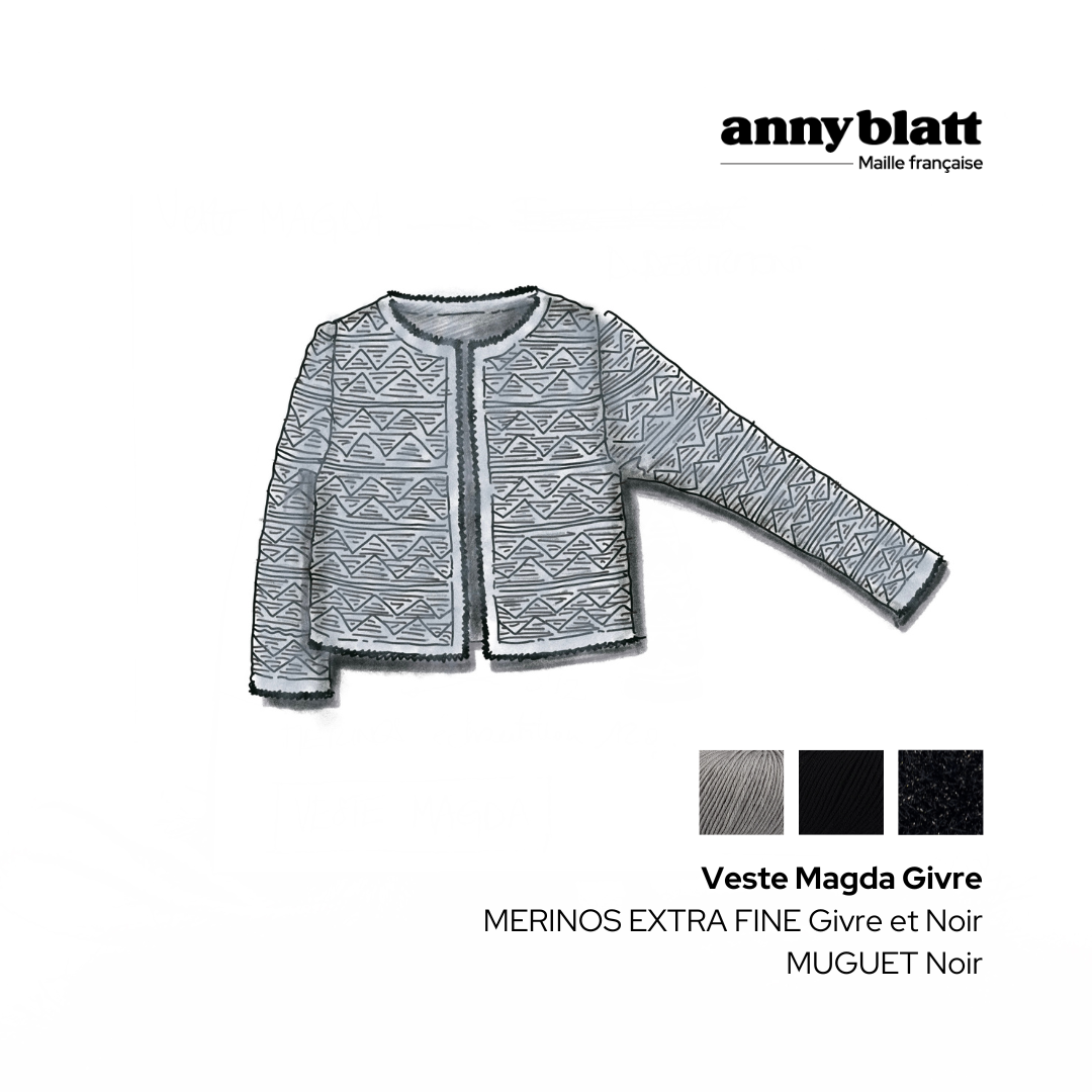 Annyblatt Magda giacca donna kit maglia taglia S naturale