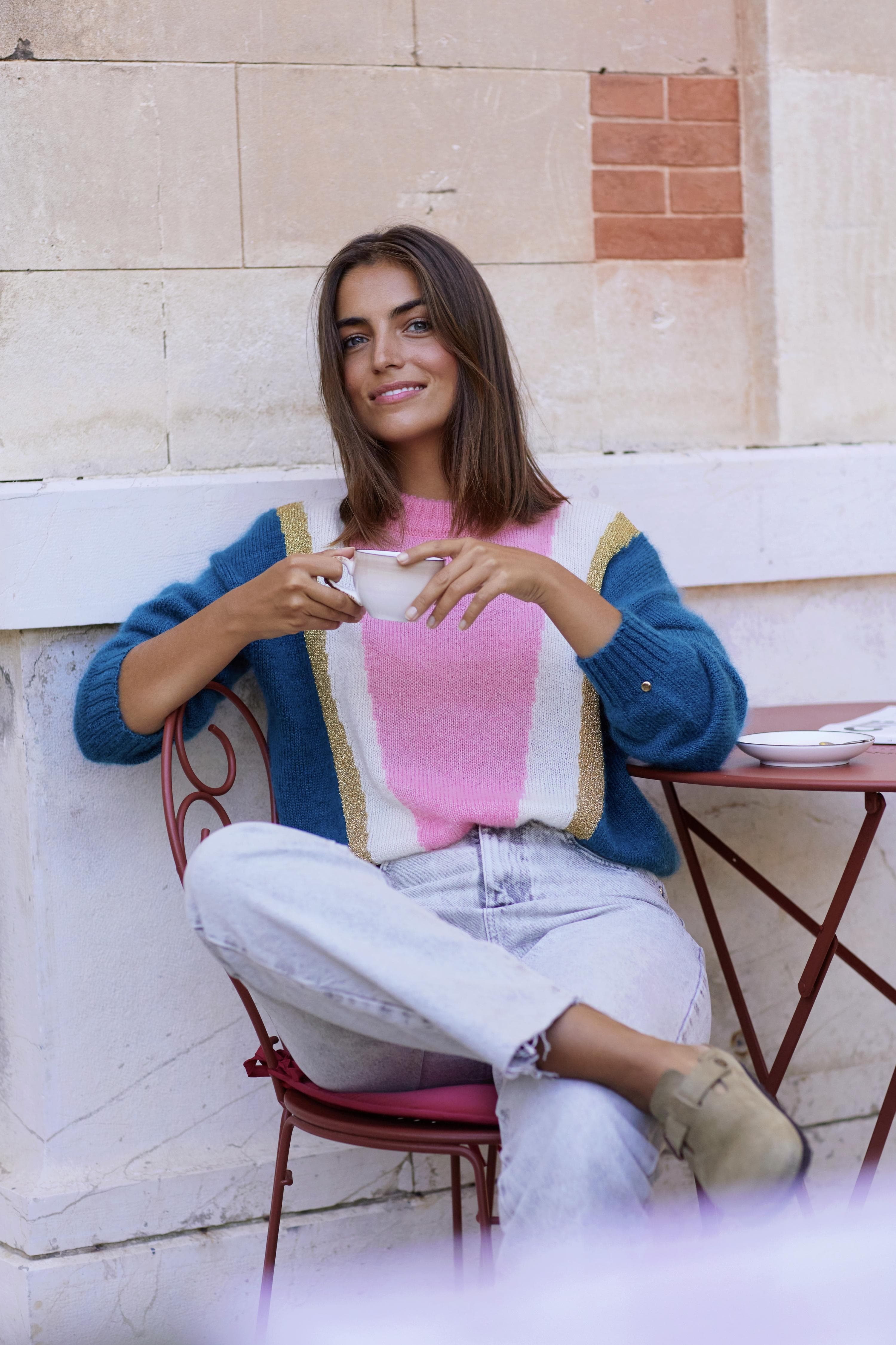 Annyblatt Serena maglione donna Blossom mohair e seta