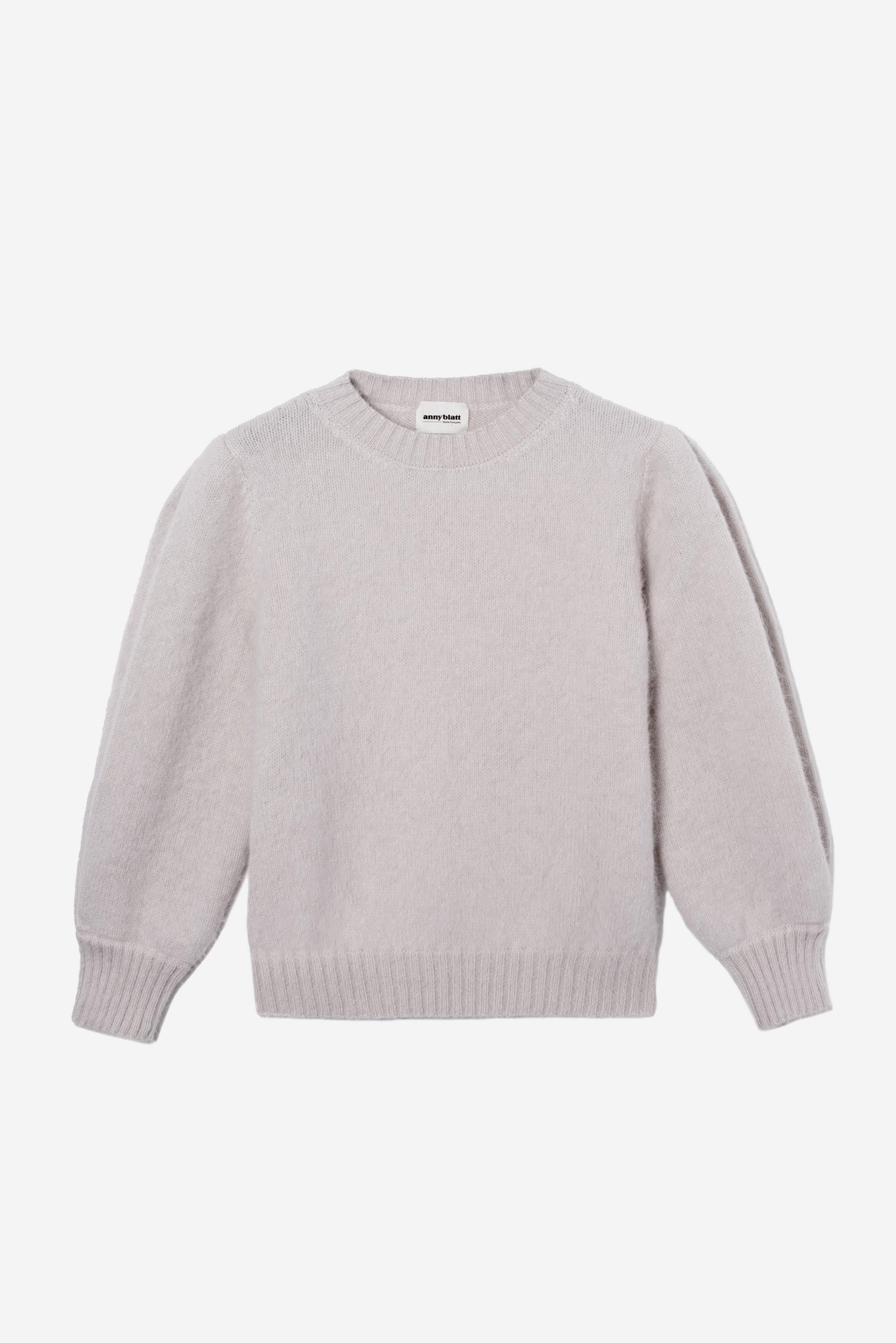 Anny Blatt Alix Beige maglione angora merinos
