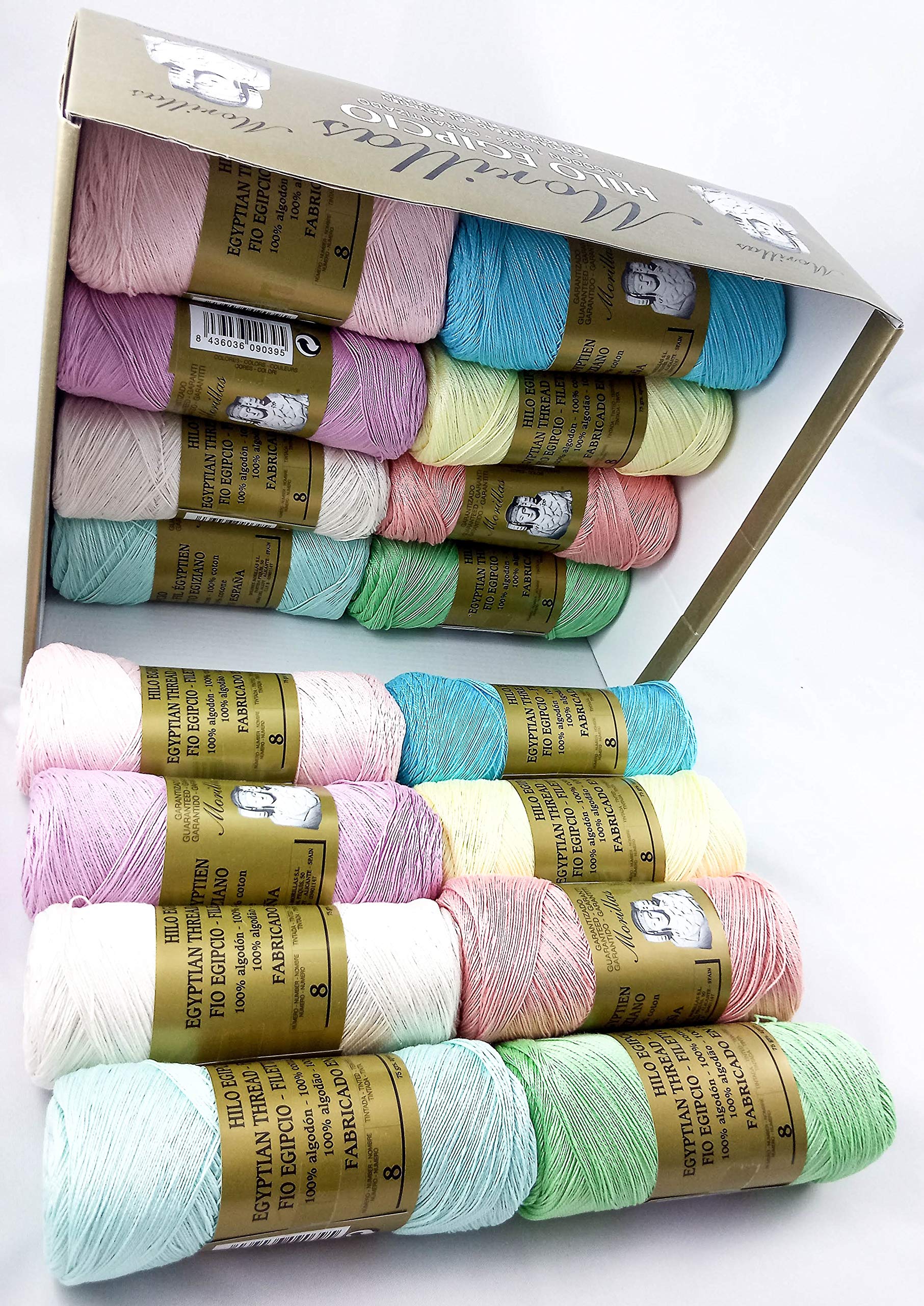 Morillas Zepelines Ne 8/2 cotone perlato 16x75g colori chiari