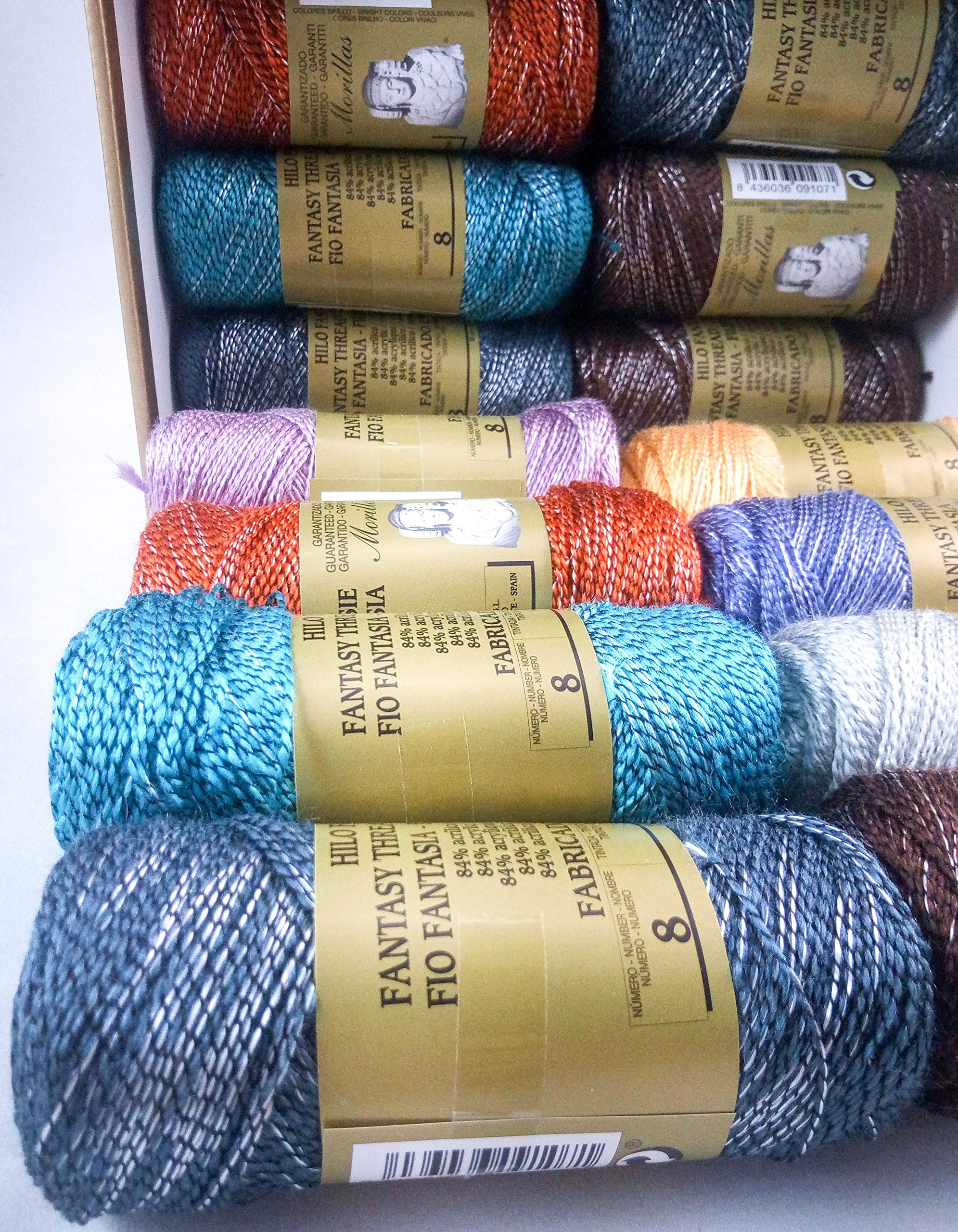 Morillas Zepelines Fantasia N.8 filato acrilico scuri 16 gomitoli lurex
