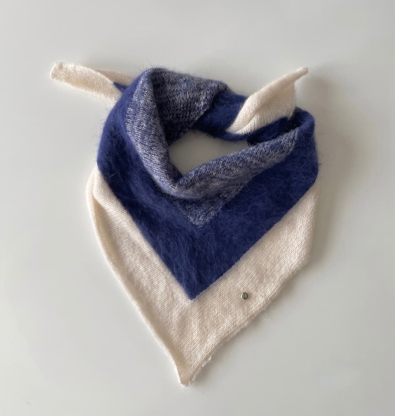 Anny Blatt bandana lana Marine taglia unica