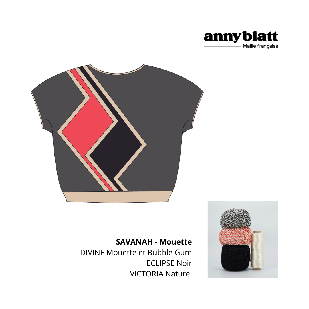Anny Blatt Savanah top kit maglia cotone con paillettes