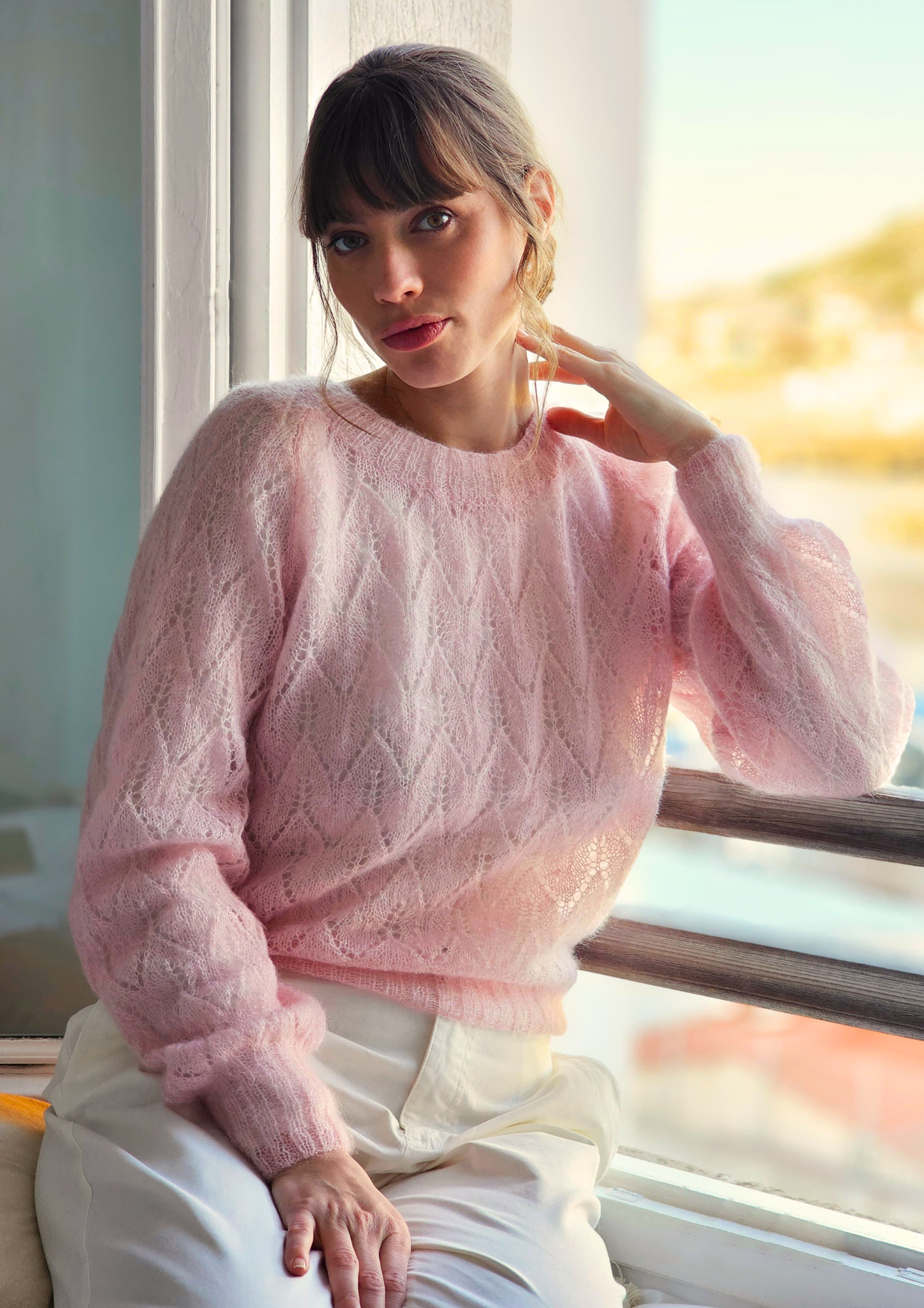 Annyblatt July pullover kit maglia mohair S confetto leggero