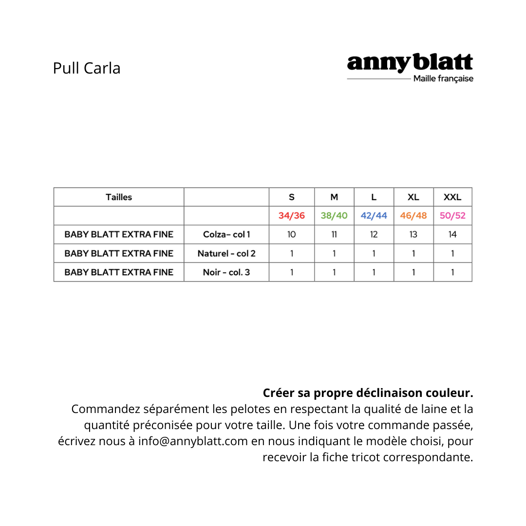 Anny Blatt Carla maglione ai ferri kit maglia merino