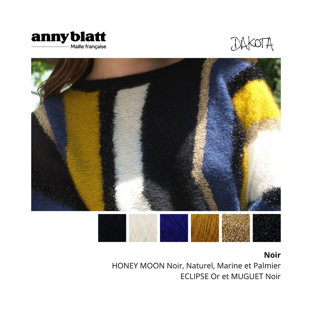 Anny Blatt Dakota pull da lavorare nero S