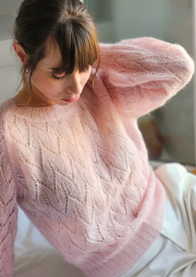 Annyblatt July pullover kit maglia mohair S confetto leggero