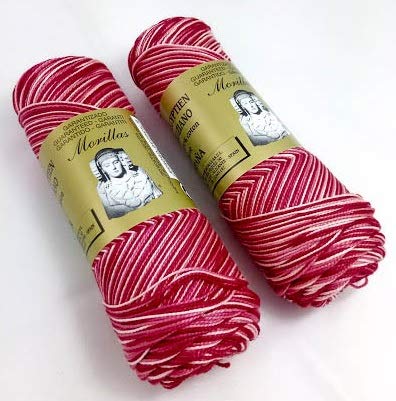 Morillas Zepelines Ne 8/2 cotone perlato rosso 33 2x75 g multicolore