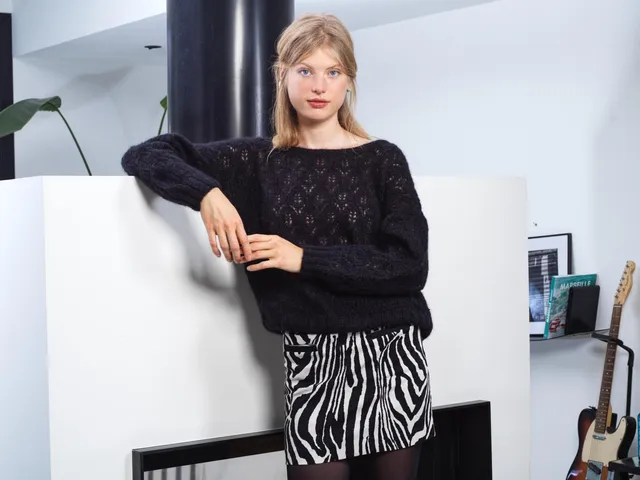 Annyblatt Léonie kit maglia mohair tinta unita