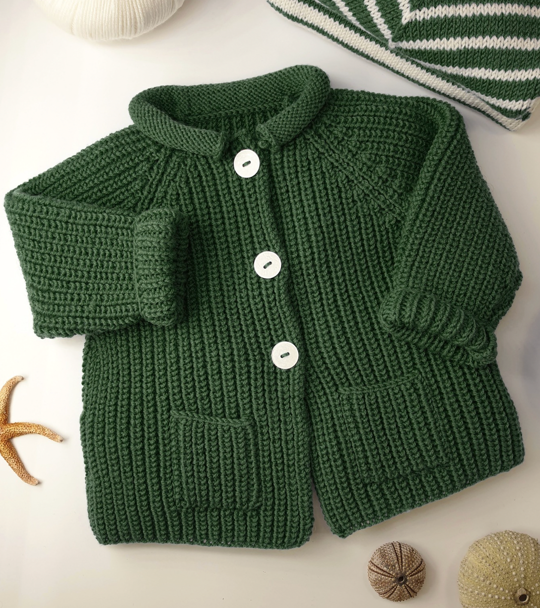 Annyblatt Acajou giubbottino bebè kit maglia taglia 1 merino