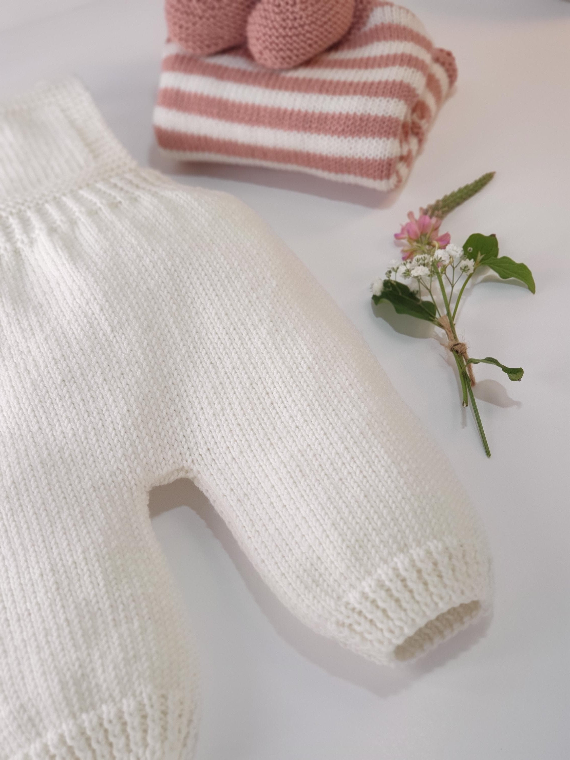 Annyblatt Laurier kit maglia salopette neonato taglia 1 naturale