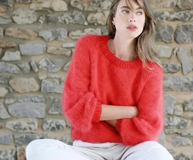 Annyblatt Diana kit maglia pullover angora e merino