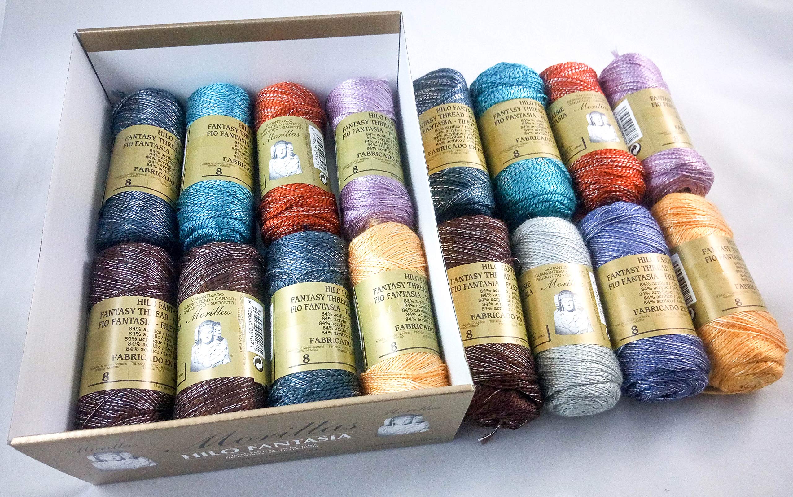 Morillas Zepelines Fantasia N.8 filato acrilico scuri 16 gomitoli lurex