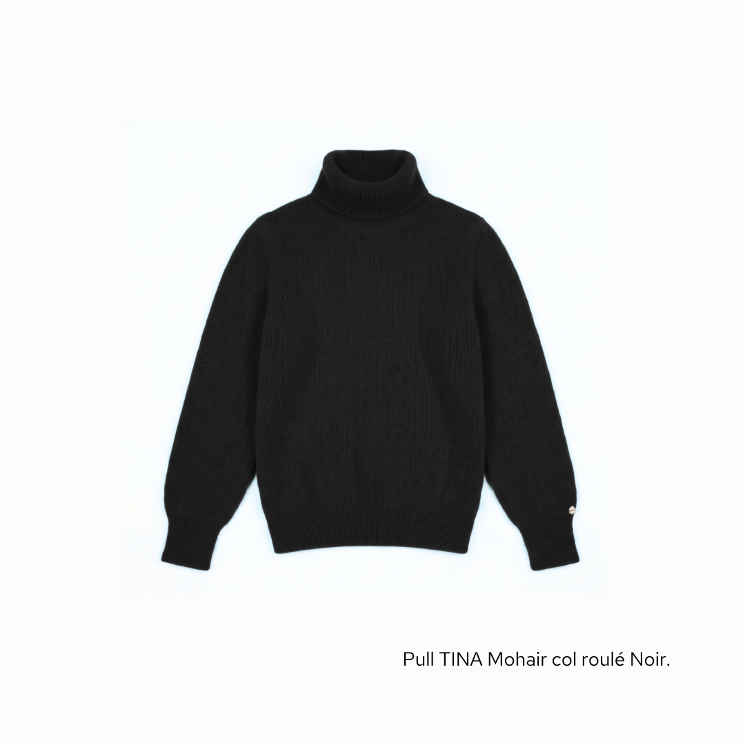 Annyblatt Tina maglione dolcevita mohair Naturale XS