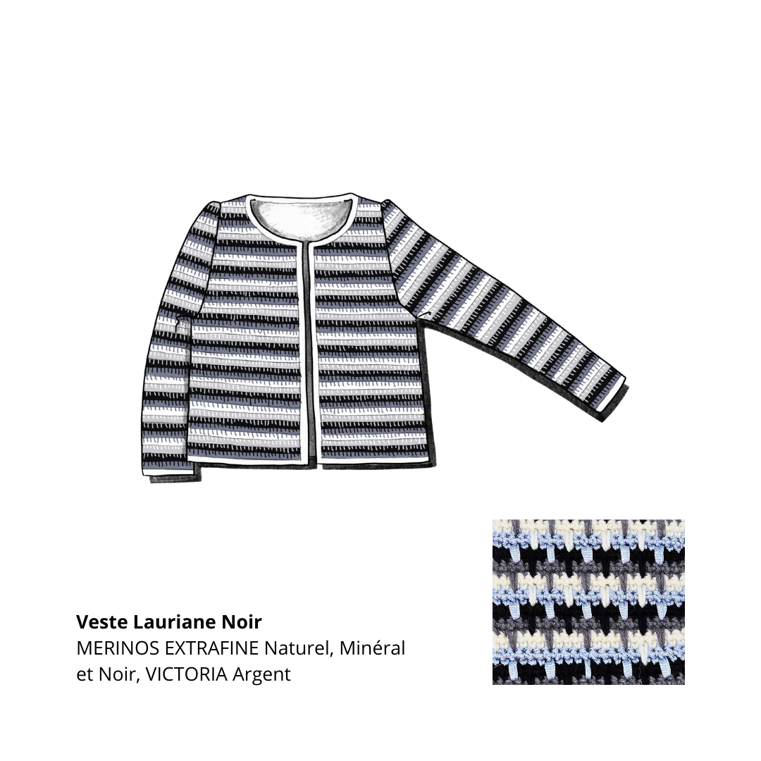 Annyblatt Victoria Lauriane giacca kit uncinetto S Pacifico