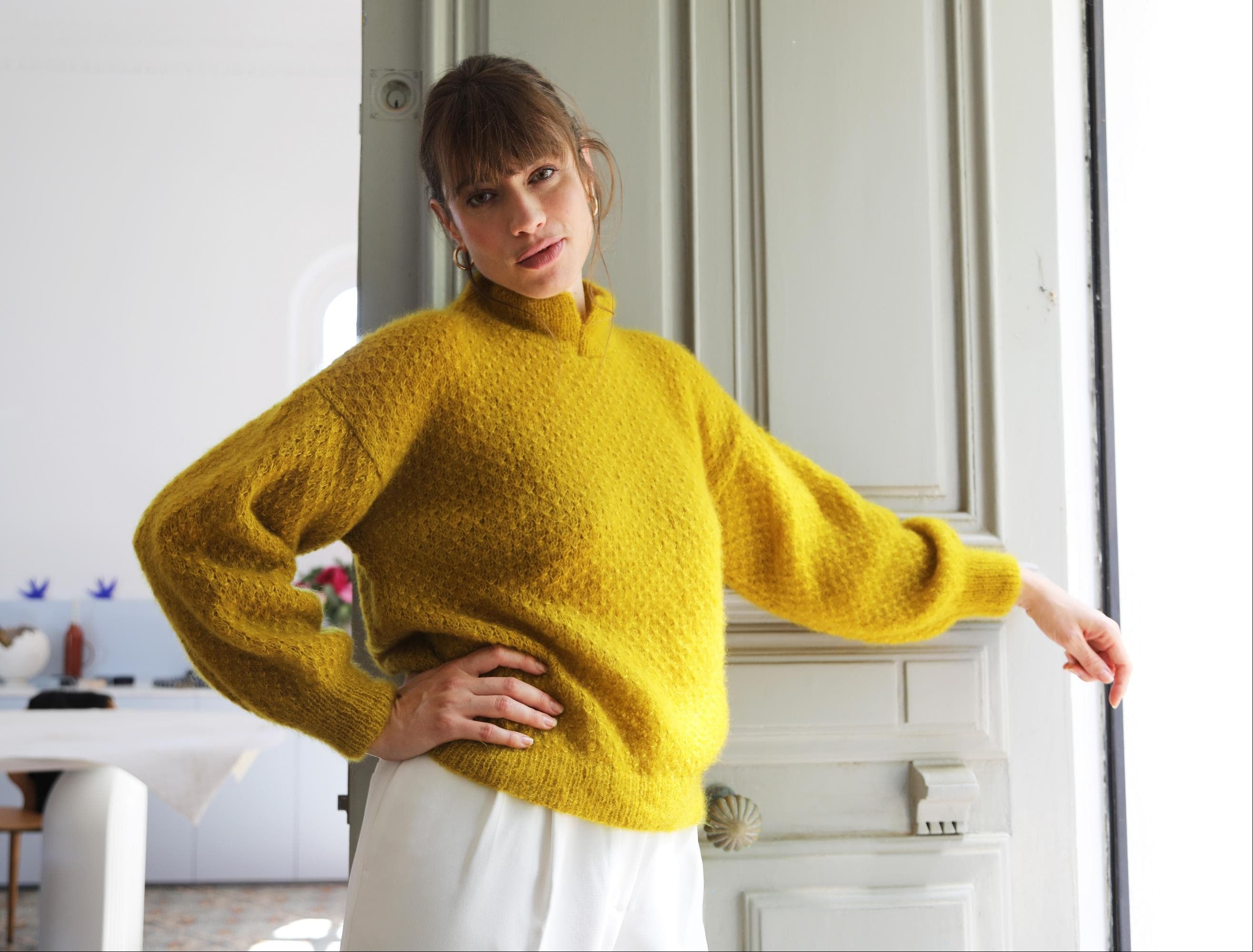 Anny Blatt Pernelle kit maglia mohair palmier taglia S