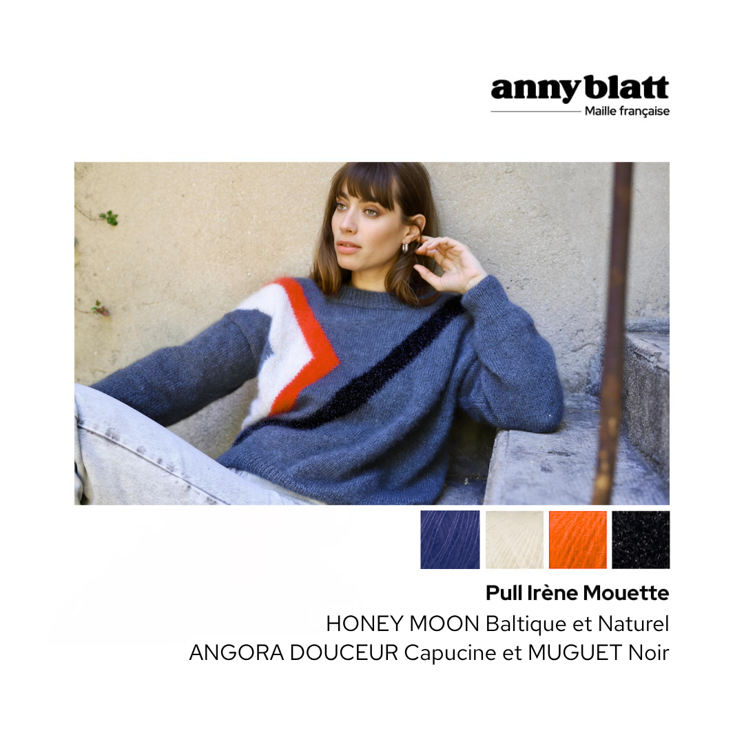 Anny Blatt Irene kit maglia mohair e seta chevron
