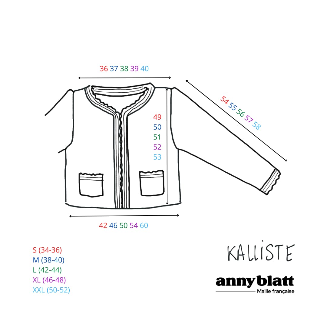 Anny Blatt Kalliste giacca ai ferri kit maglia cotone