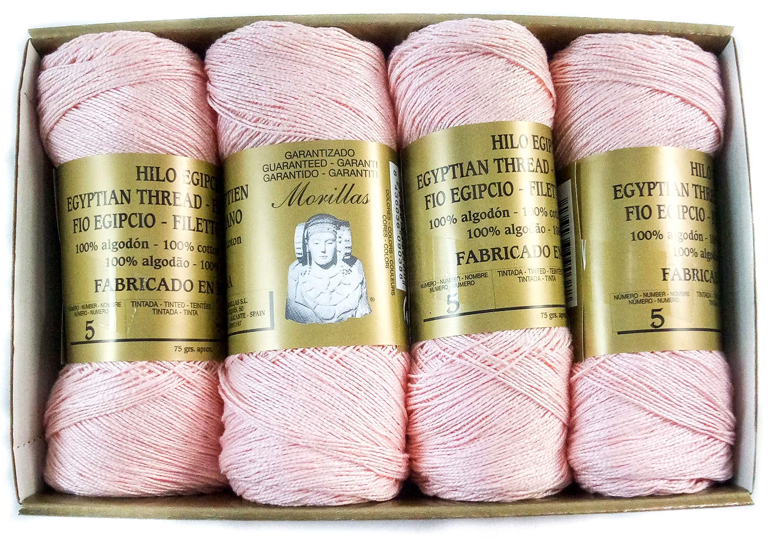 Morillas Zepelines Ne 5/2 cotone perlato mercerizzato rosa 8 x8