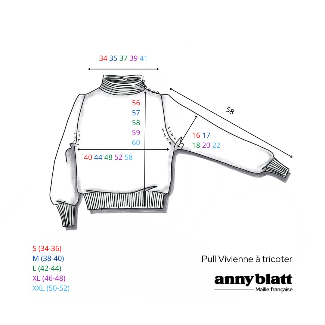Anny Blatt Vivienne pull angora blu S