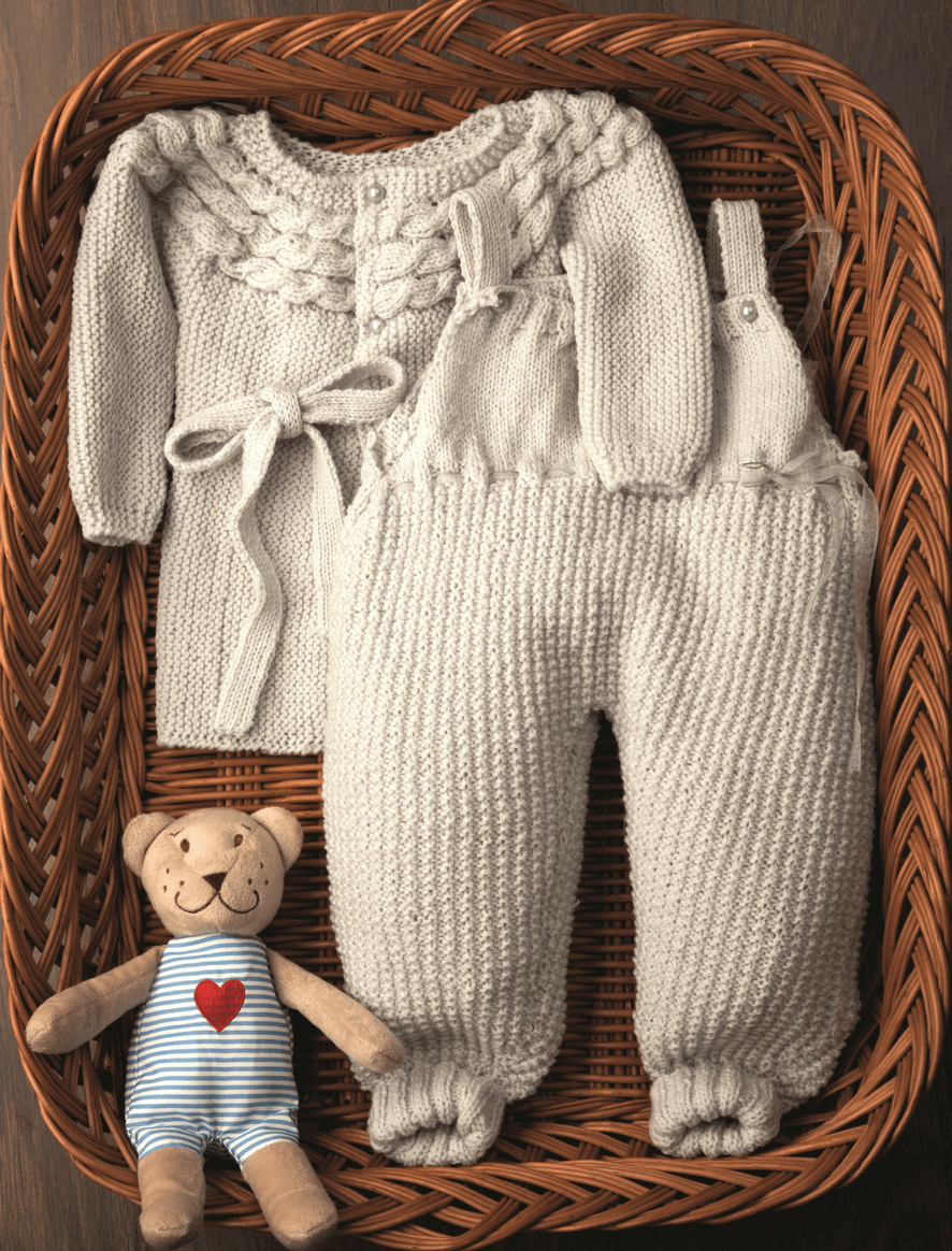 Rosarios4 100 Conjunto MerinoLand schema maglia neonato