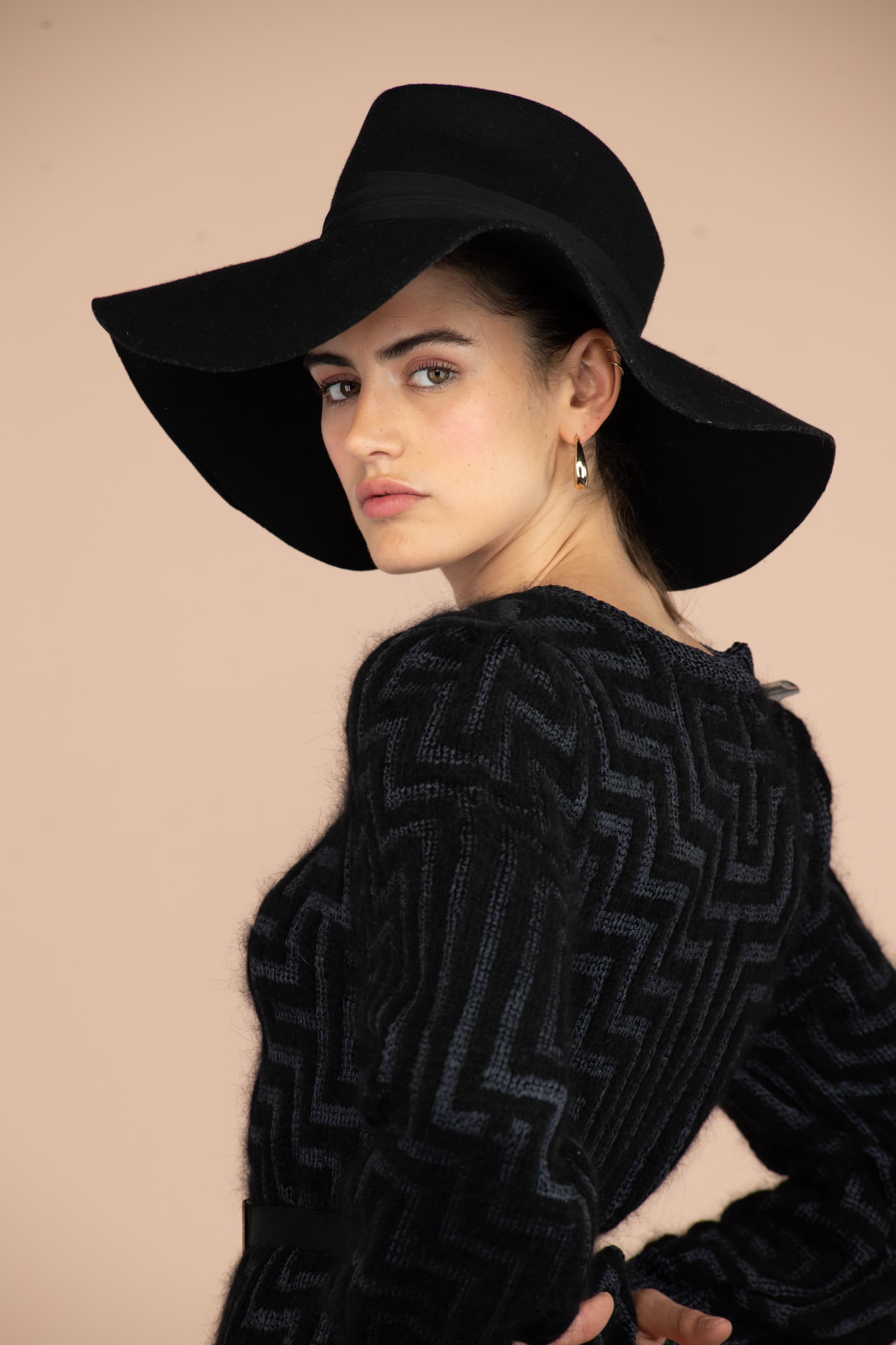 Annyblatt Abysse kit maglia maglione taglia S nero jacquard