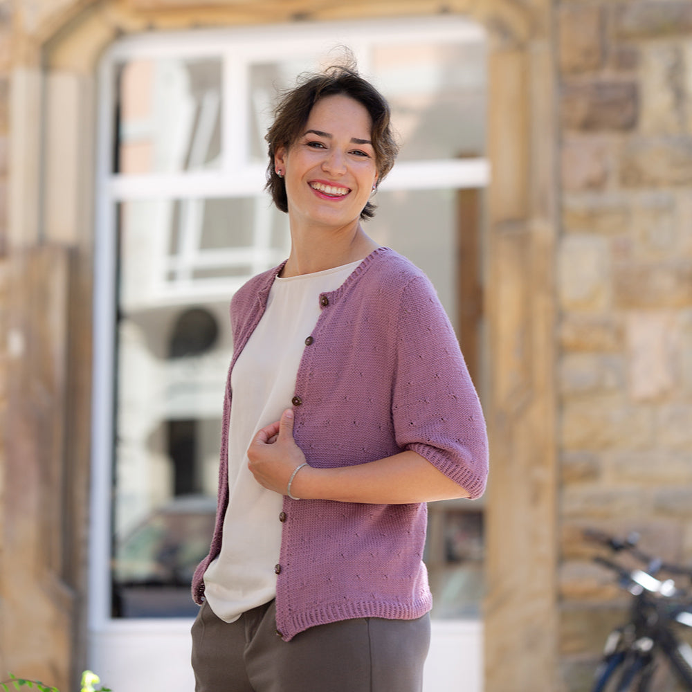 Pascuali Button Blouse schema maglia traforata cotone