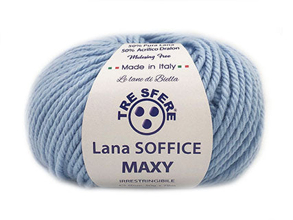 Il Filo di Arianna Soffice Maxy lana Celeste 19 50g