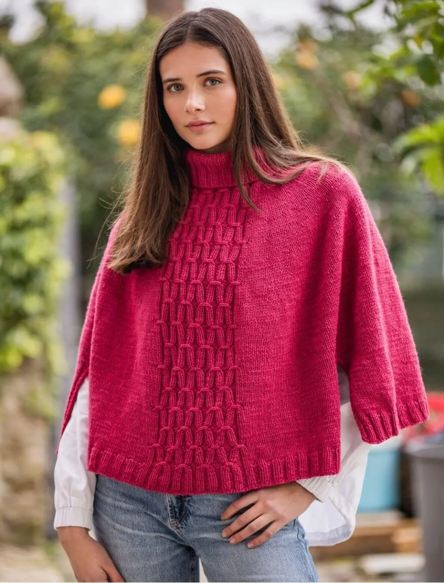Rosarios4 Capa Magenta mantella donna modello