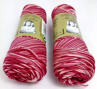 Morillas Zepelines Ne 8/2 cotone perlato rosso 33 2x75 g multicolore