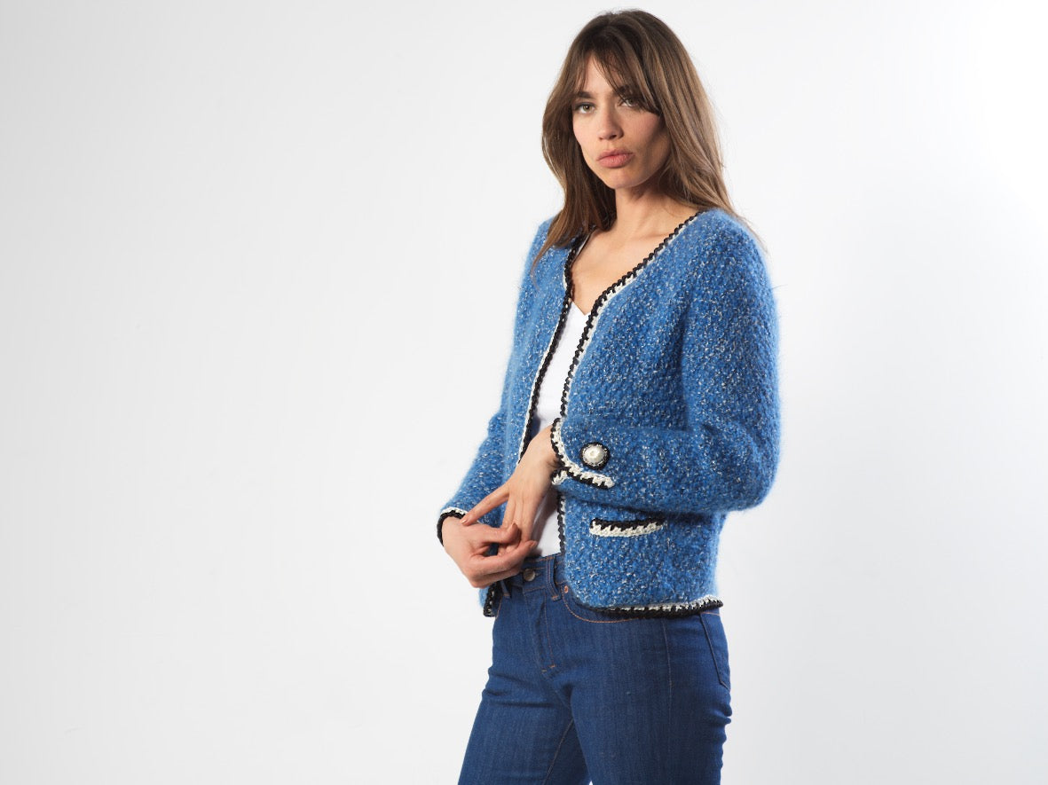 Anny Blatt Lily giacca kit maglia tweed taglia S