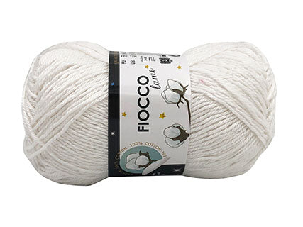 Il Filo di Arianna Fiocco Lamé gomitolo cotone Bianco 7000
