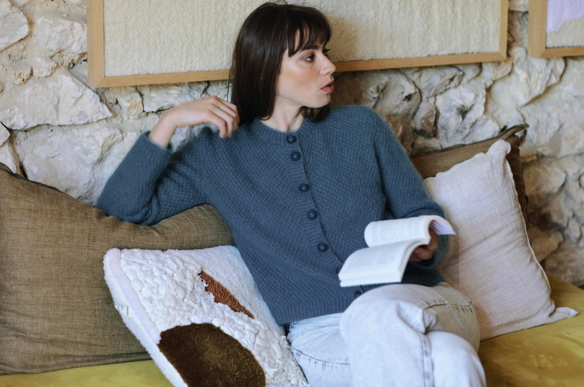 Annyblatt Priscilla cardigan kit maglia taglia S mohair