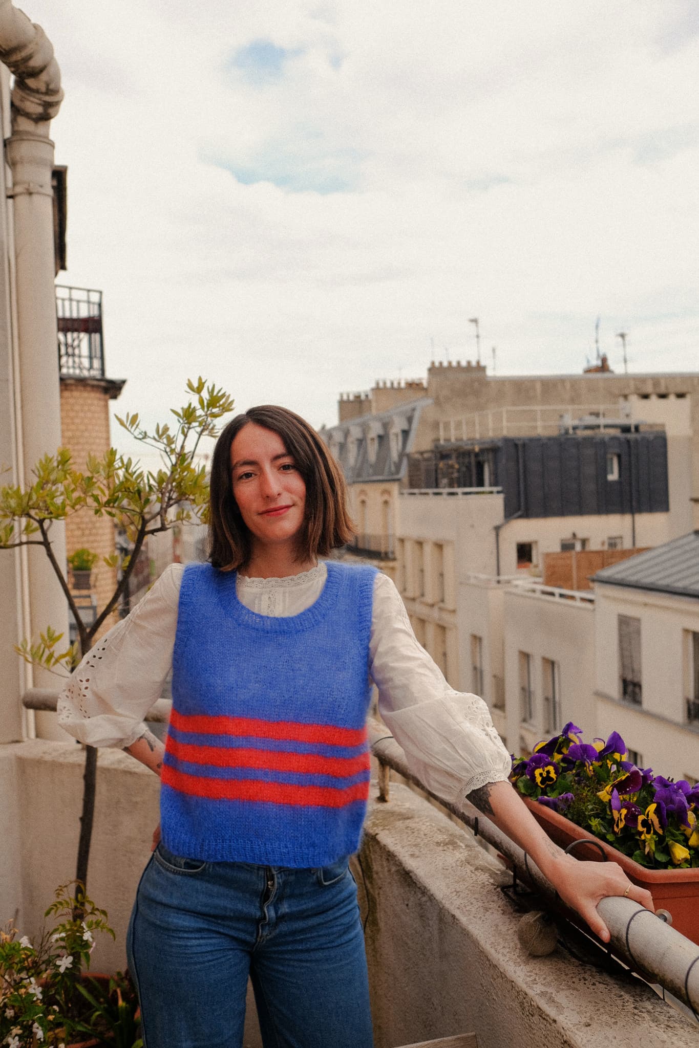 Anny Blatt François kit top mohair righe M
