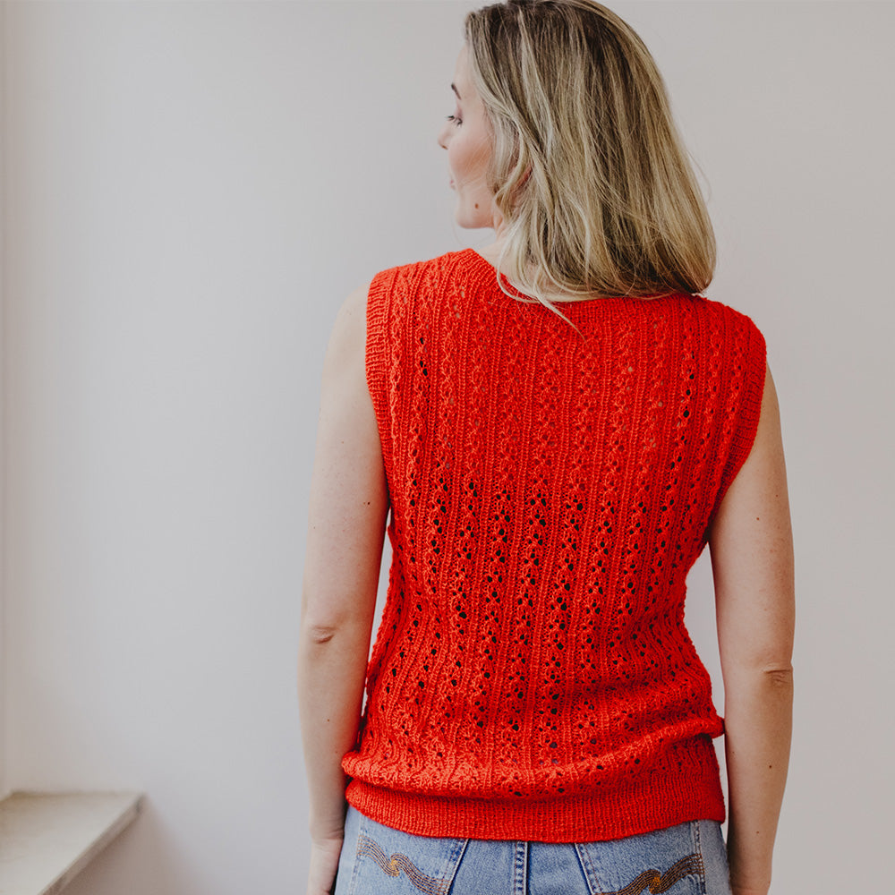 Pascuali Laina schema gilet traforato baby alpaca