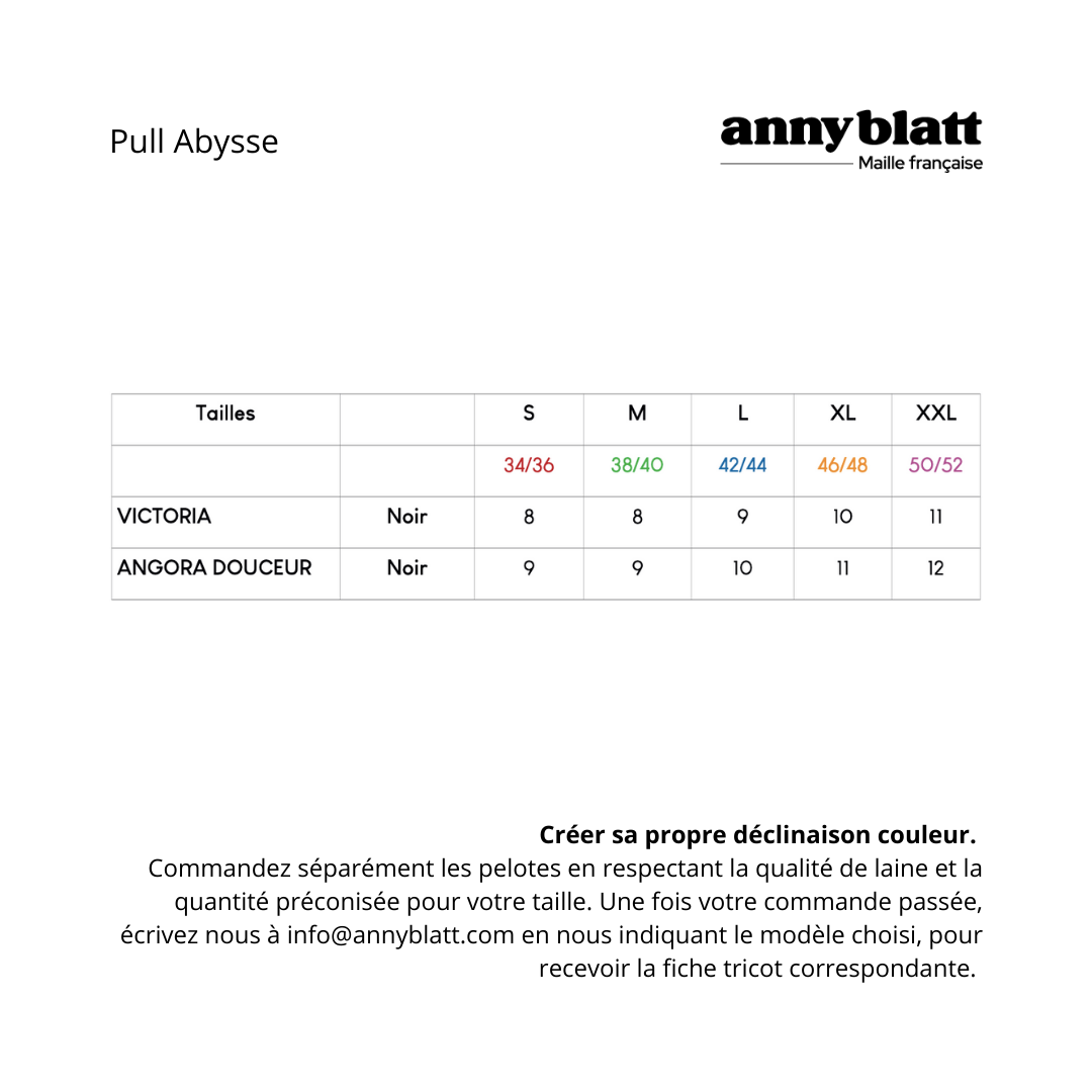 Annyblatt Abysse kit maglia maglione taglia S nero jacquard