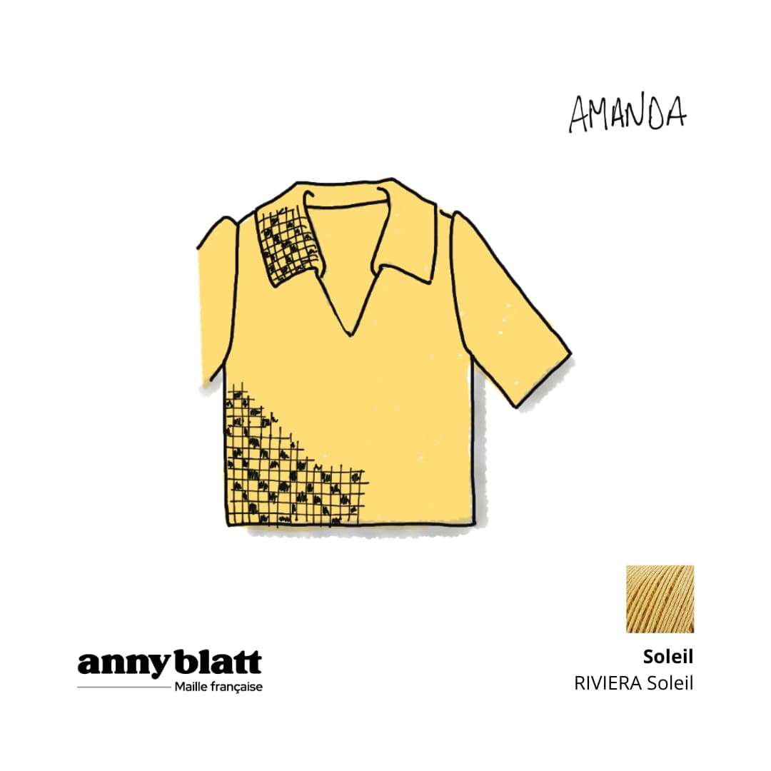 Anny Blatt Amanda camicia kit uncinetto cotone