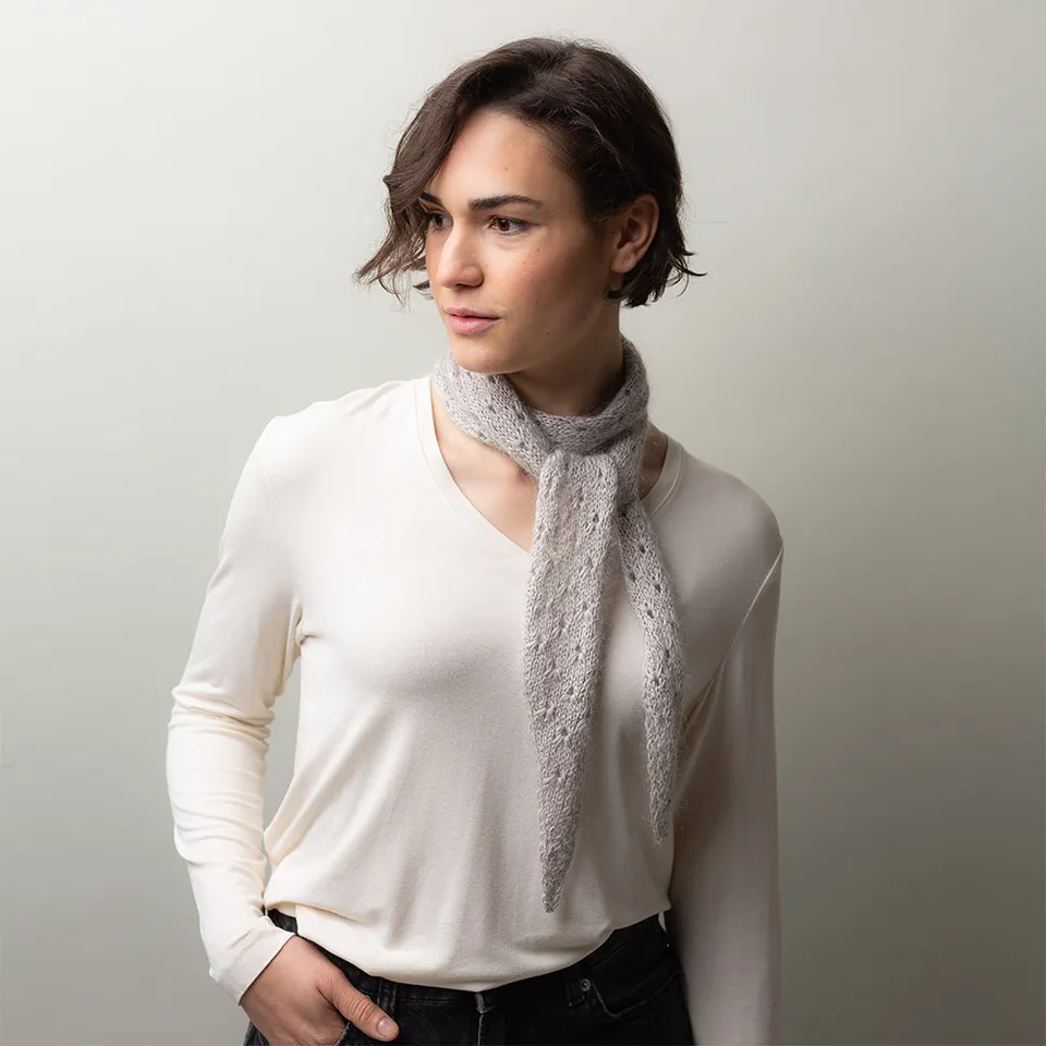 Pascuali Tide Eyelets Scarf schema sciarpa traforata 150 cm